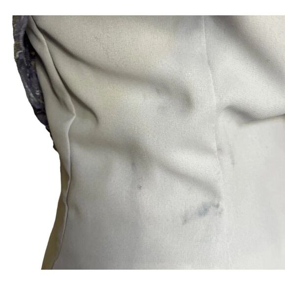 Vtg Karen Okada For David Howard 1980s Purple Lace Faux Pearl Dress Gown US 10 - Picture 12 of 16